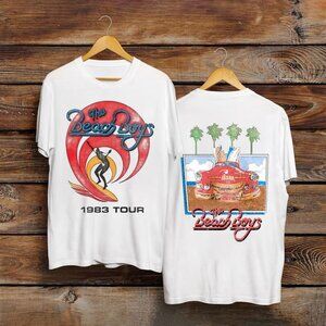 Beach Boys 1983 Tour Shirt 2 Sided Rock Music Graphic Tee Vintage Band Concert